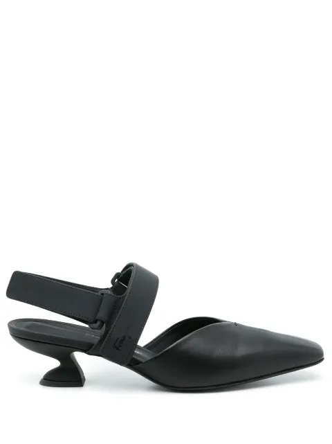 Ferragamo square-toe 45mm pumps