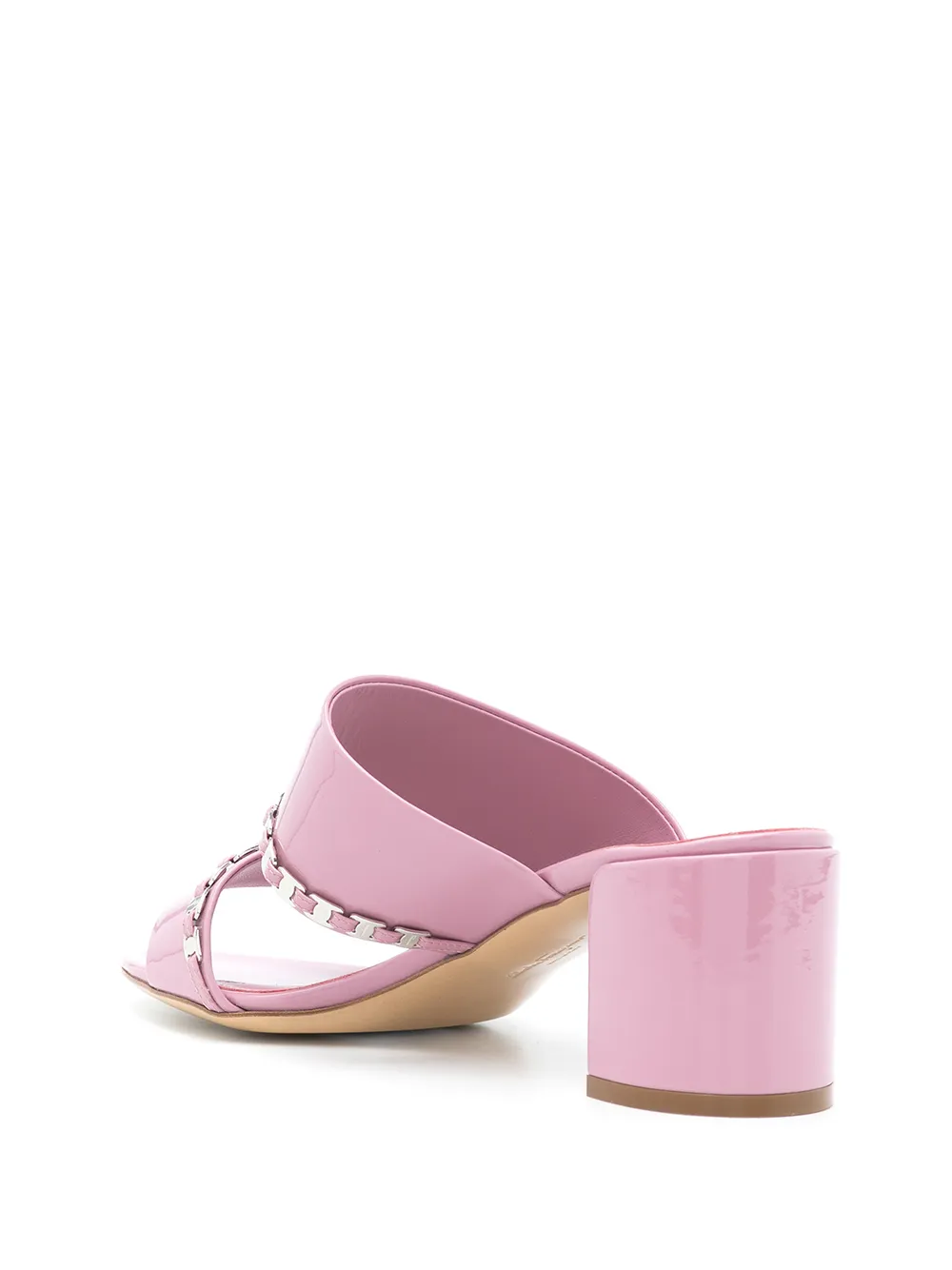 Ferragamo braided slip-on sandals Pink