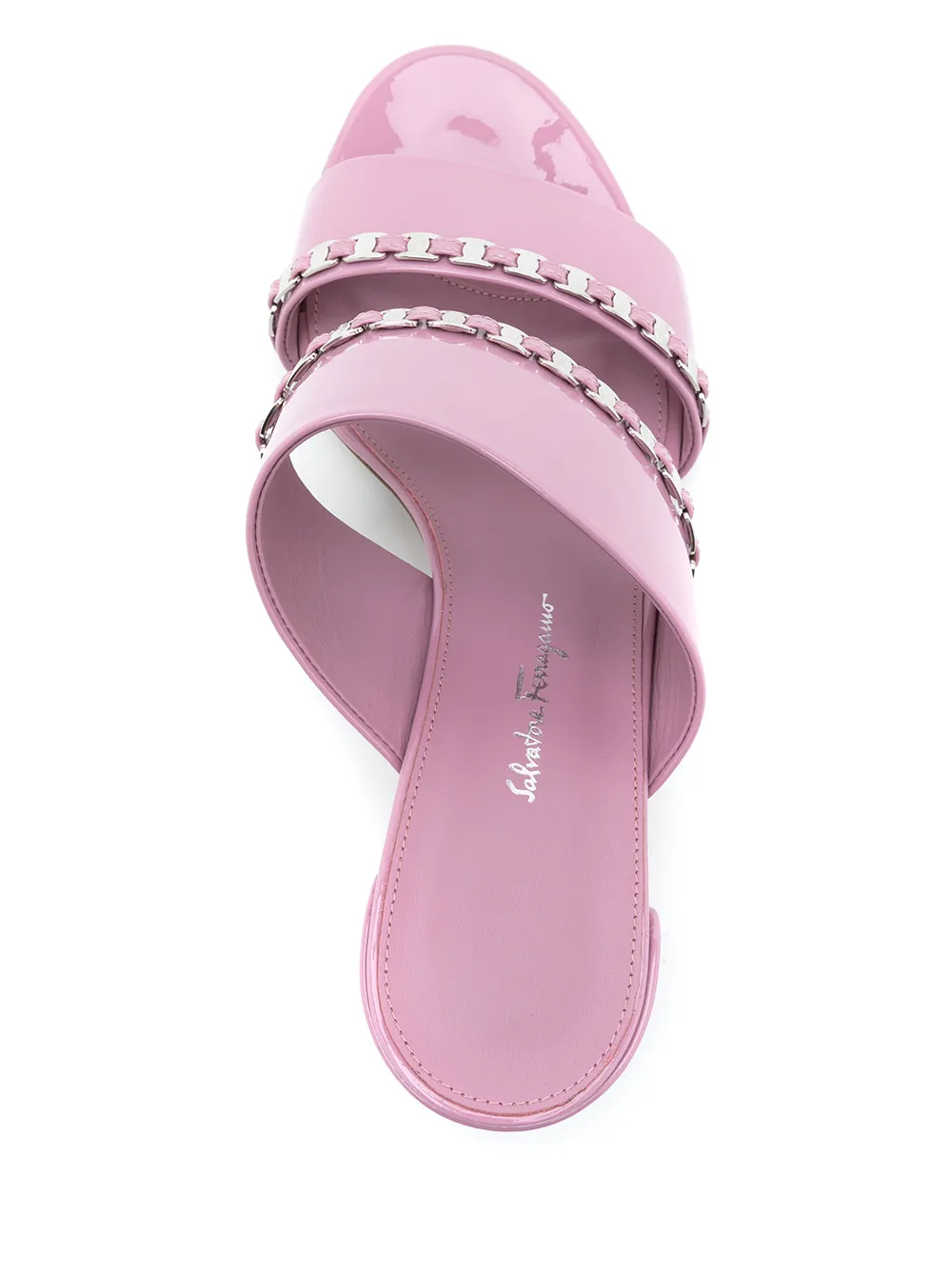 Ferragamo braided slip-on sandals Pink