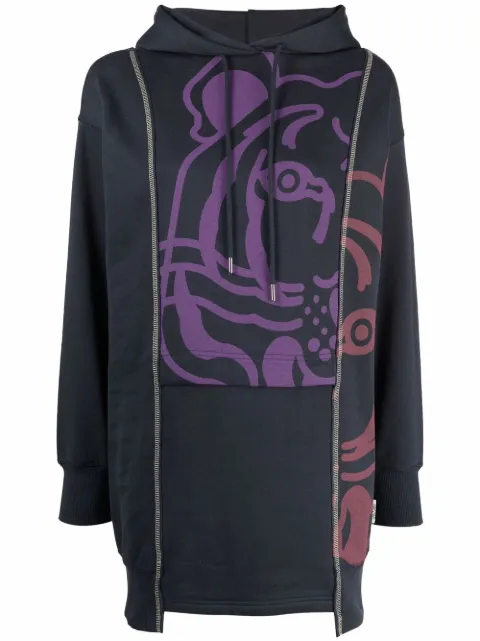 graphic-print pullover hoodie
