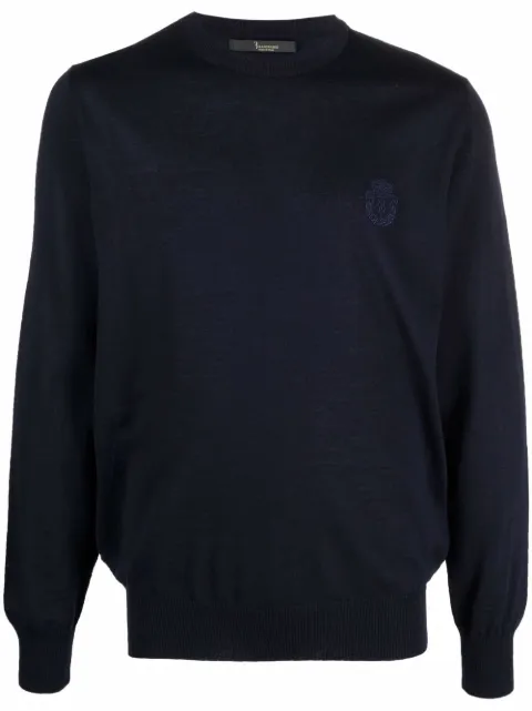 Billionaire logo embossed jumper