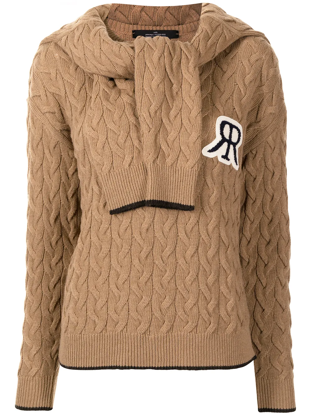 

Rokh Sailor cable knit jumper - Brown