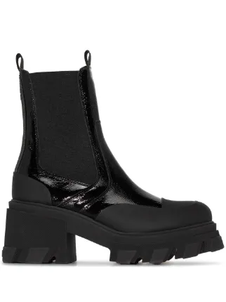 ganni chunky sole chelsea ankle boots