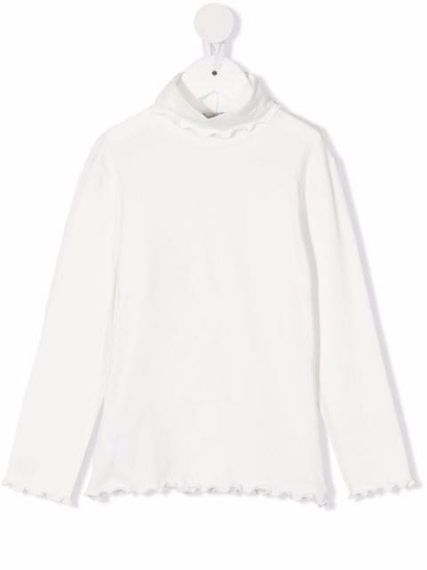 Il Gufo fluted-hem long-sleeve top