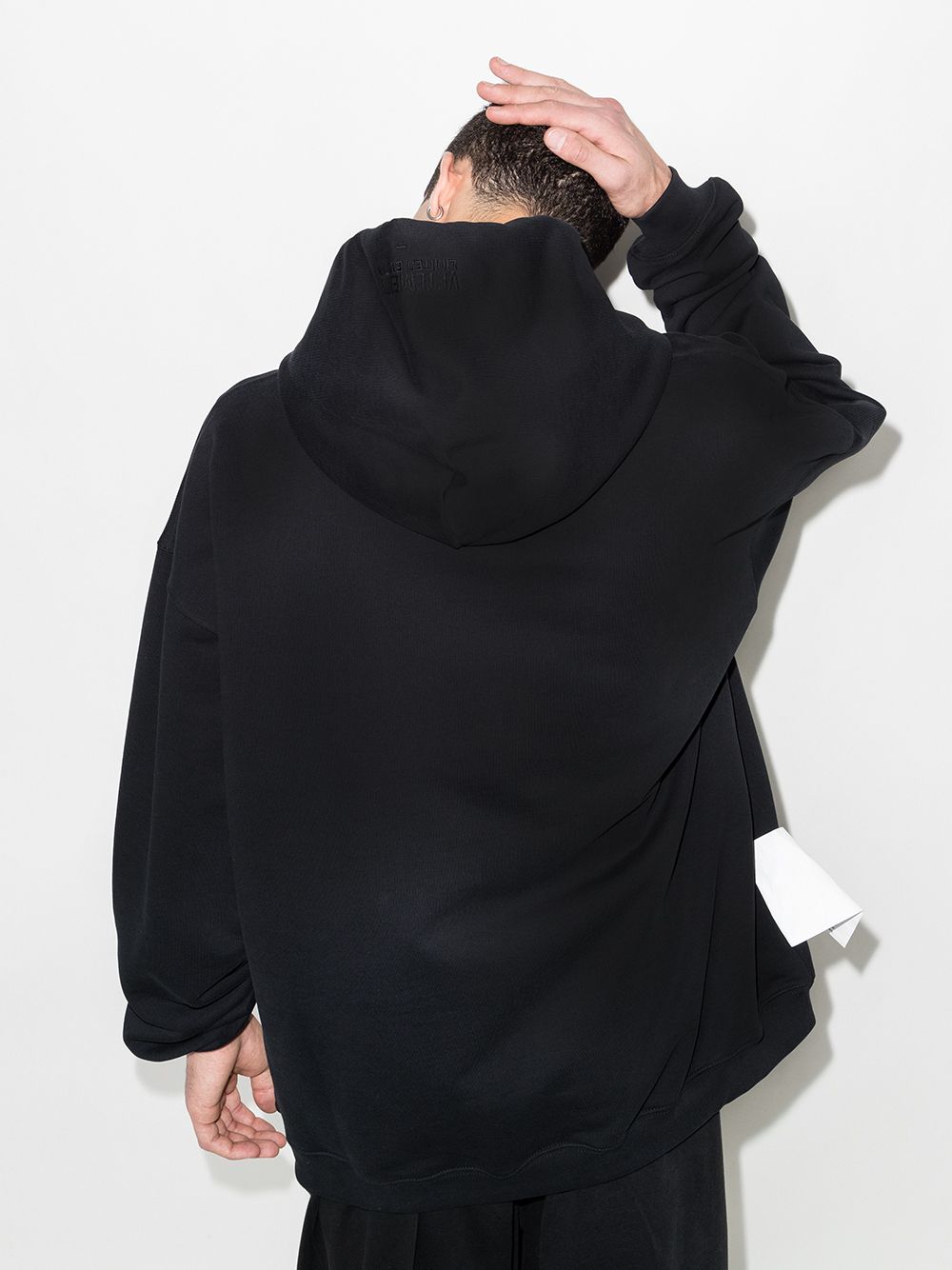 exposed-label oversized hoodie