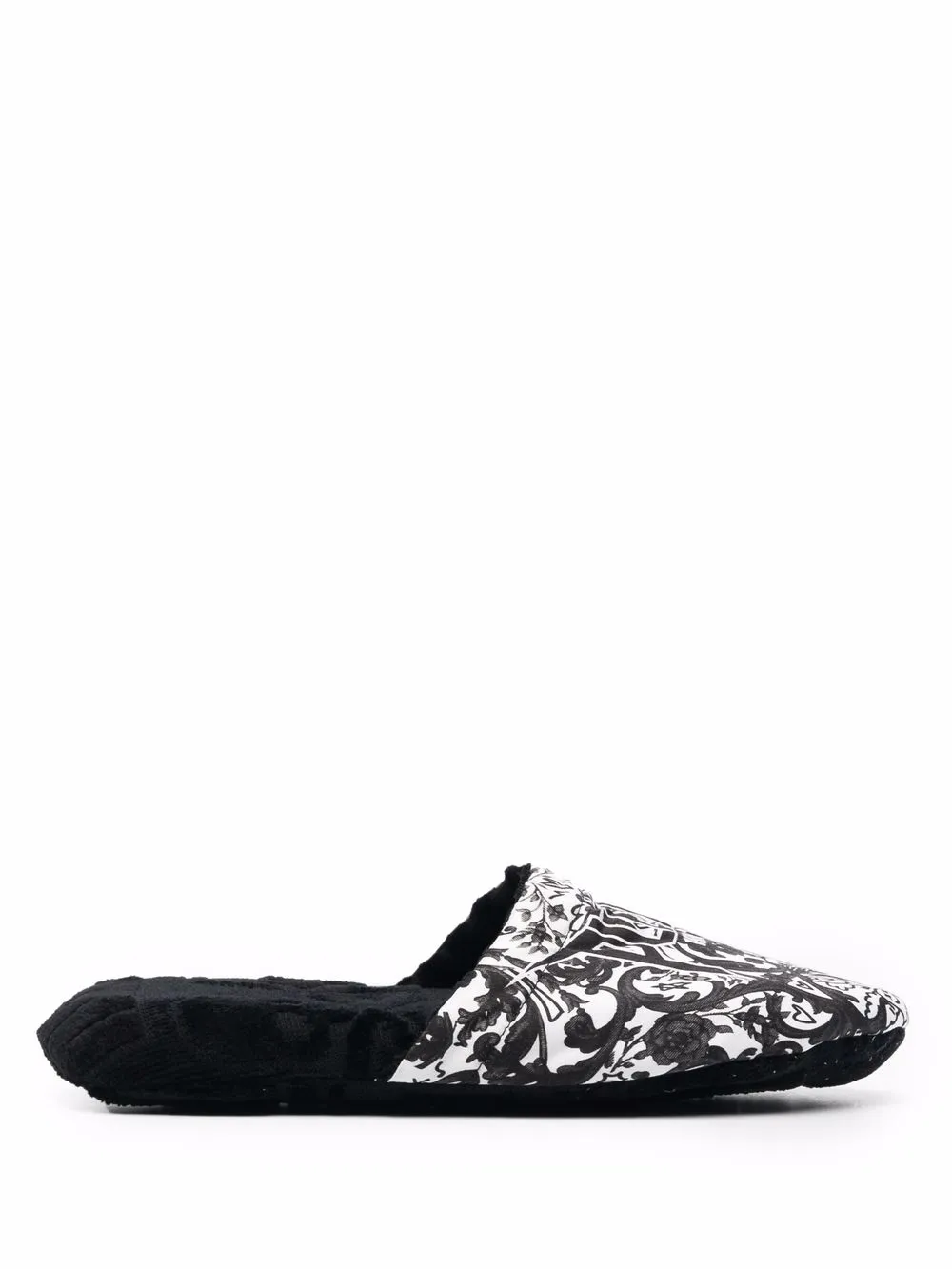 

Philipp Plein baroque-print house slippers - White