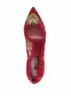 Dolce & Gabbana Scarpin de renda com placa Heart