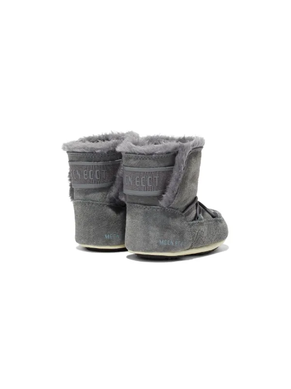 Moon Boot Kids Crib Suede Boots Grey FARFETCH ID