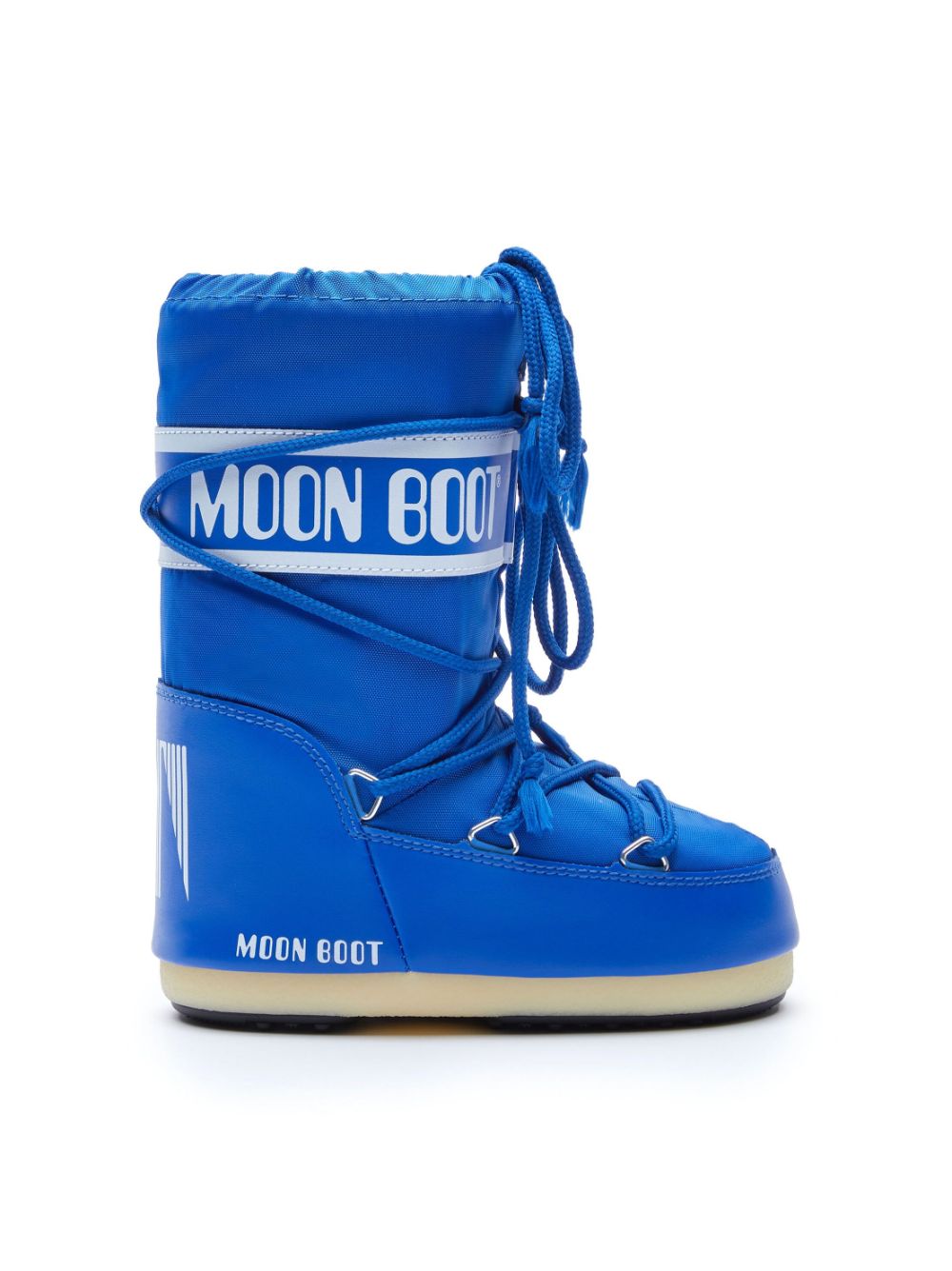 moon boot kids bottines lacées à logo - bleu