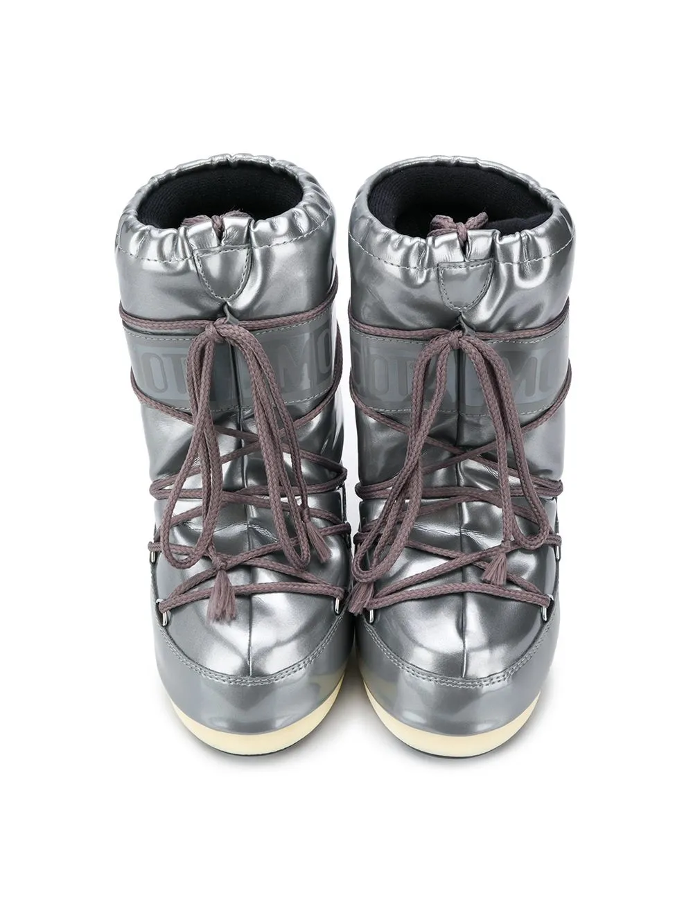 фото Moon boot kids сапоги icon junior silver vinyl