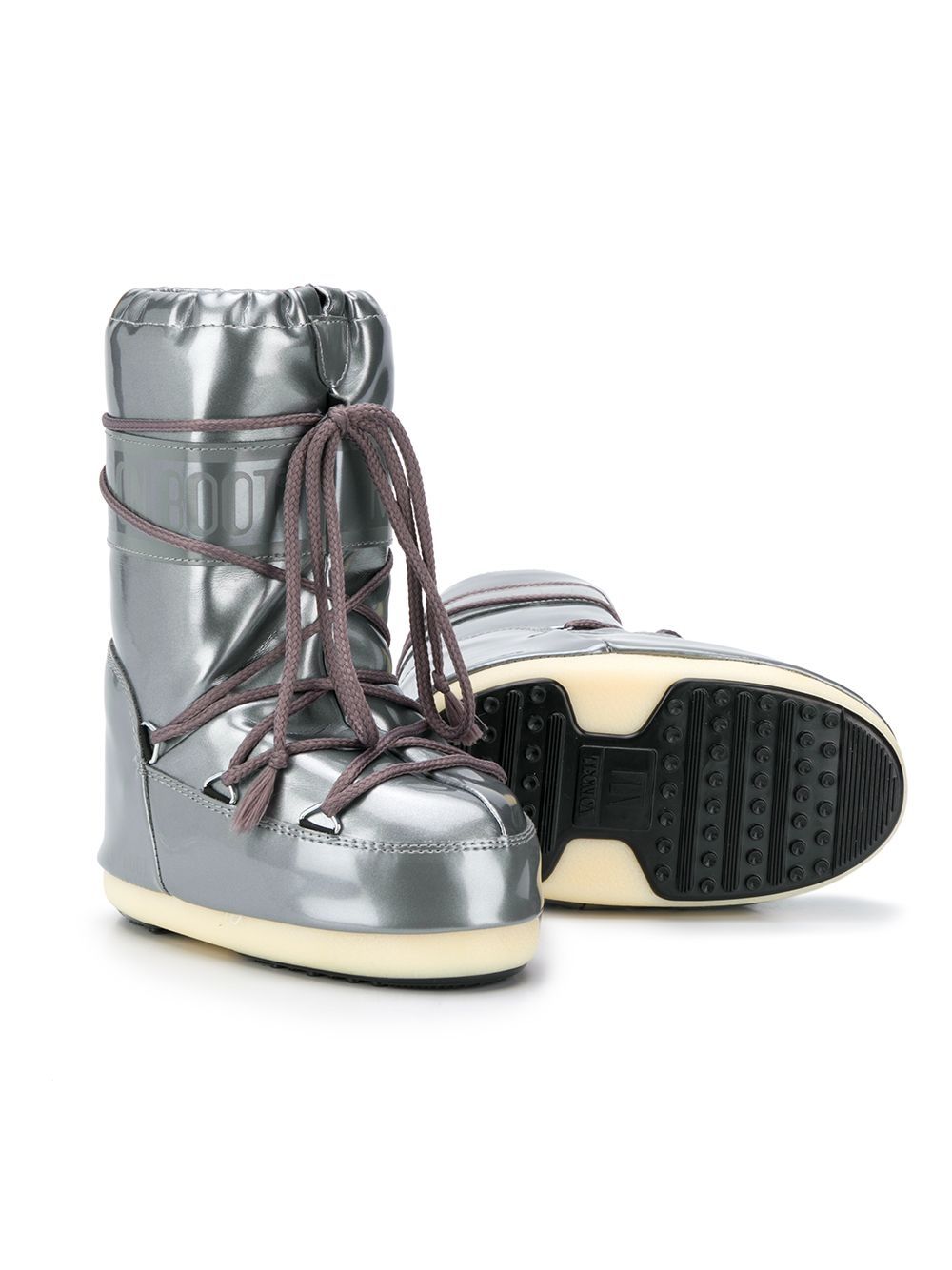 фото Moon boot kids сапоги icon junior silver vinyl