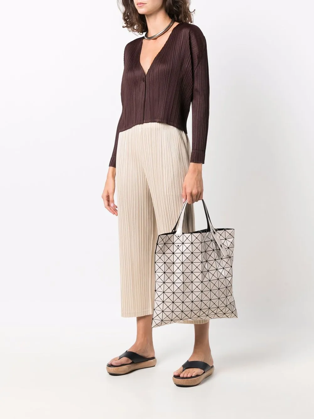 Image 2 of Pleats Please Issey Miyake plissé button-up cardigan