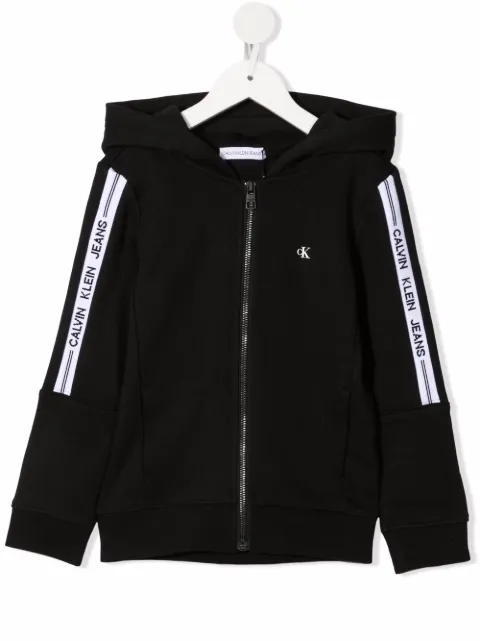 Calvin Klein Kids logo-print zip-up hoodie