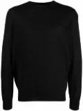 Billionaire logo embossed crew neck jumper - Black