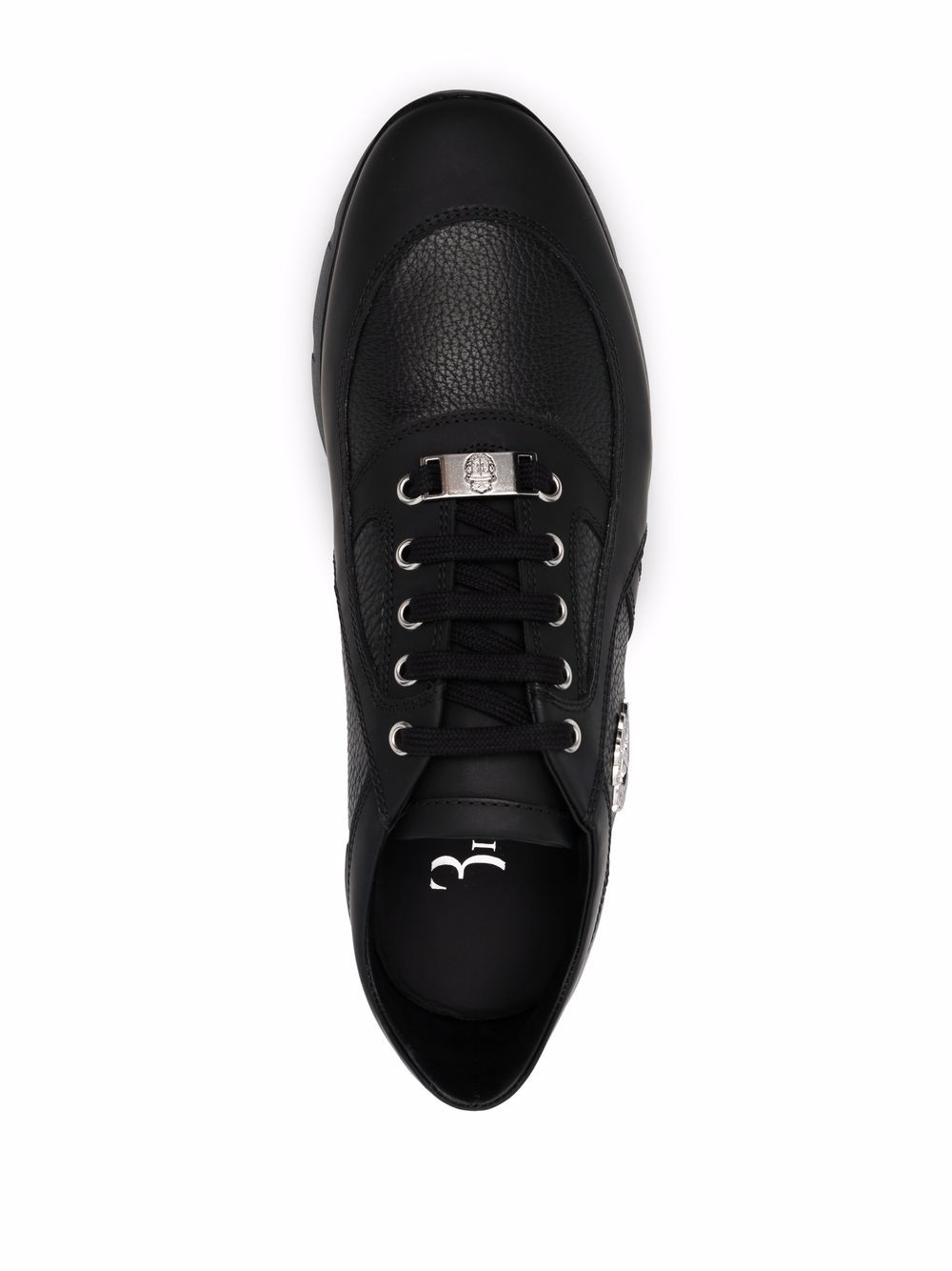 Shop Billionaire Logo-plaque Low-top Sneakers In Schwarz