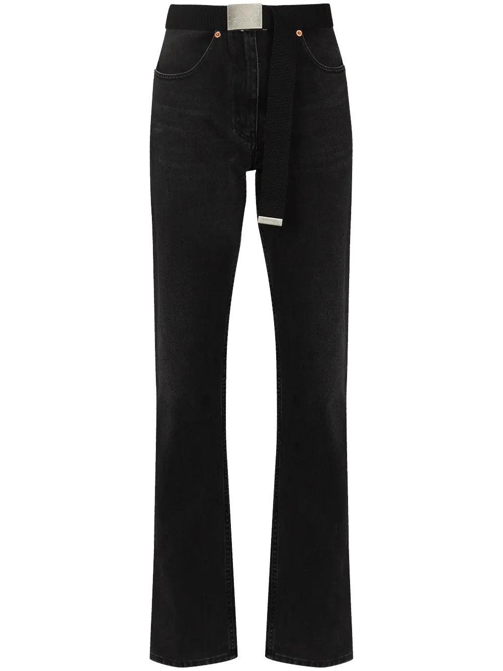 фото Mm6 maison margiela прямые джинсы с поясом