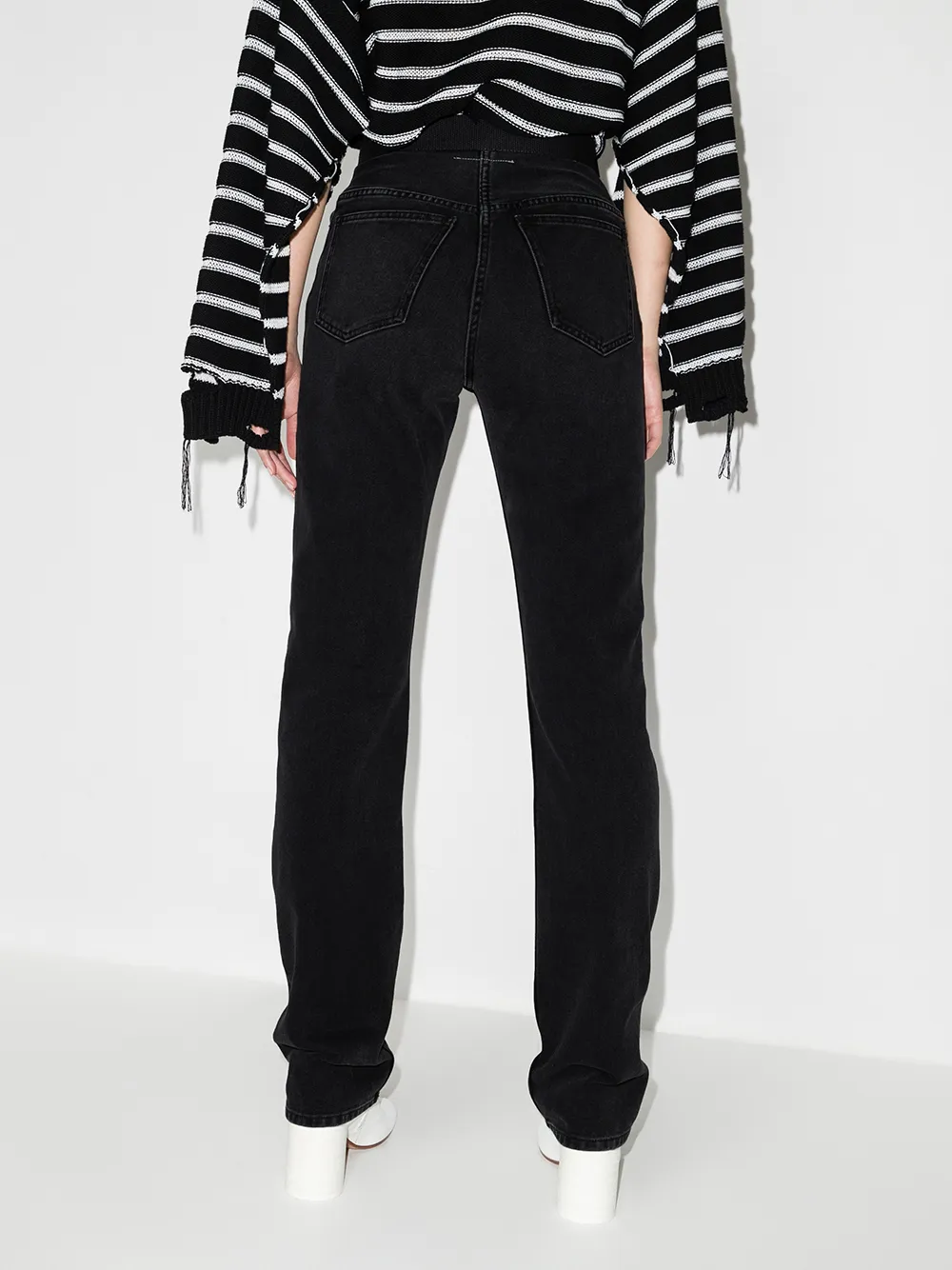 фото Mm6 maison margiela прямые джинсы с поясом