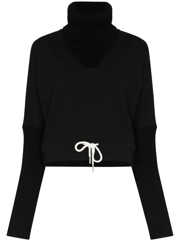 drawstring hem sweatshirt