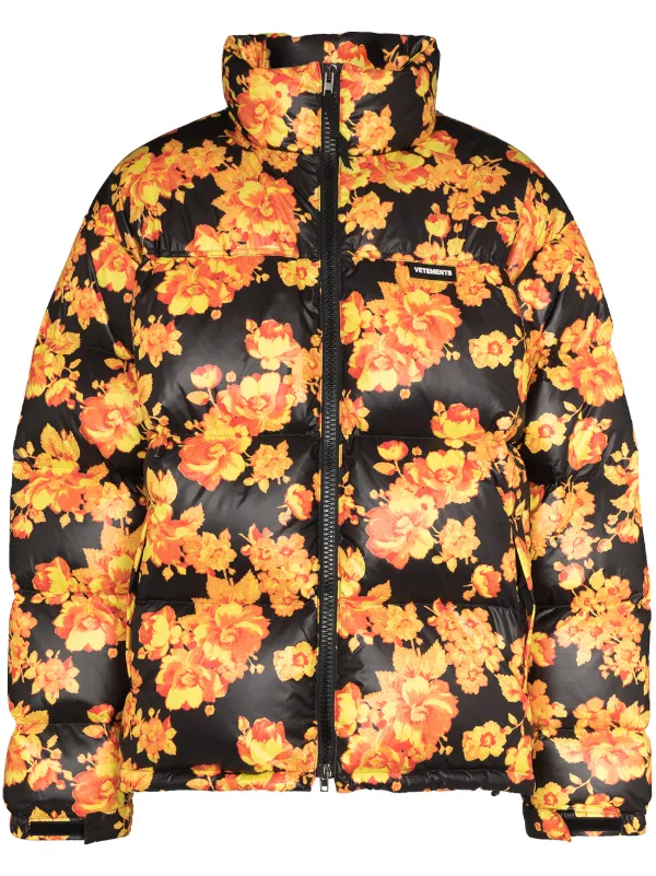 floral print down jacket