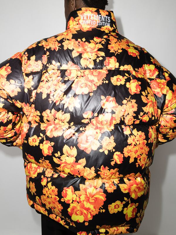 mens floral puffer jacket