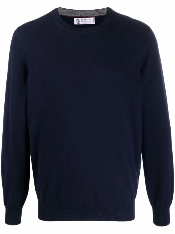 crew-neck cashmere jumper for men 