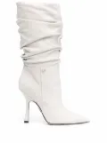 DSQUARED2 Blair ruched calf boots - White