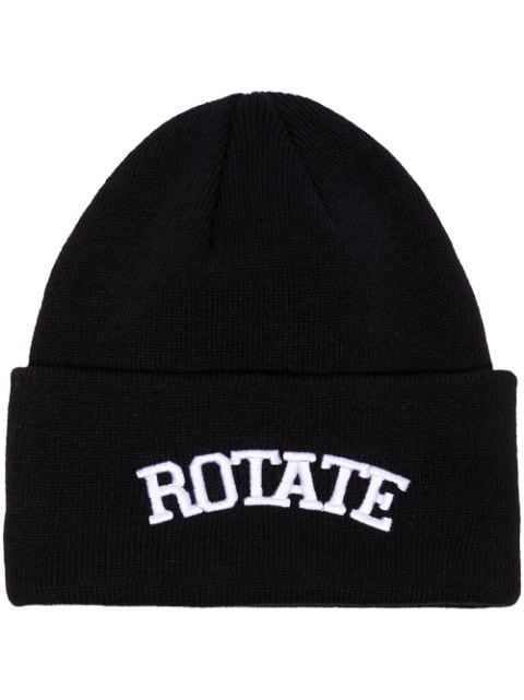 ROTATE Abbie logo-embroidered beanie