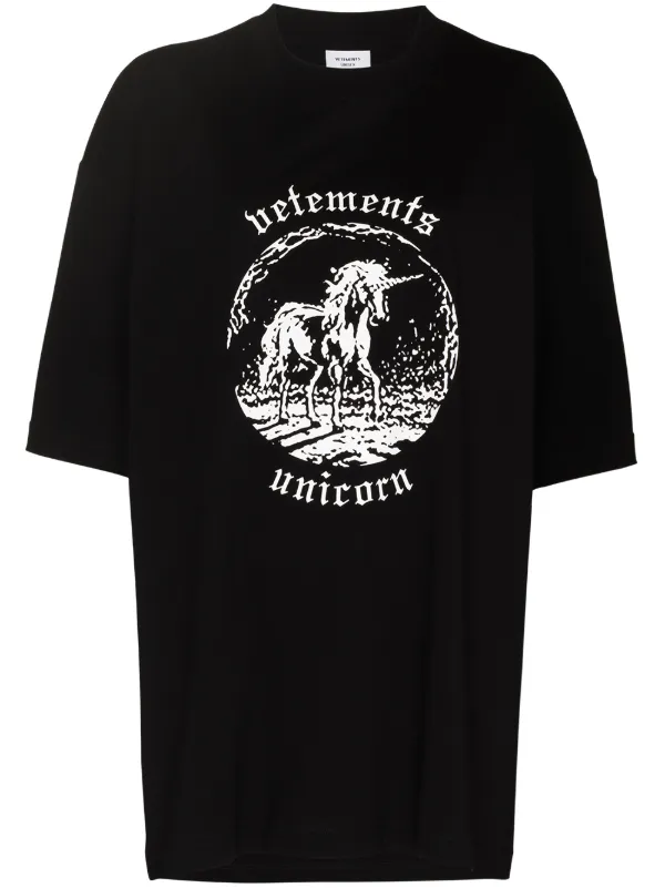 Shop VETEMENTS Unicorn oversized cotton 