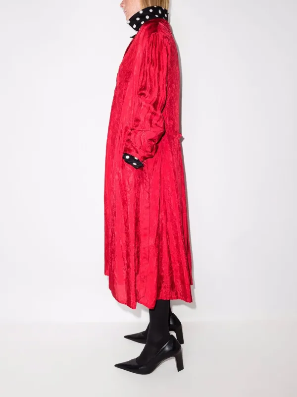 Balenciaga Reversible Belted Polka Dot Dress Black FARFETCH PH