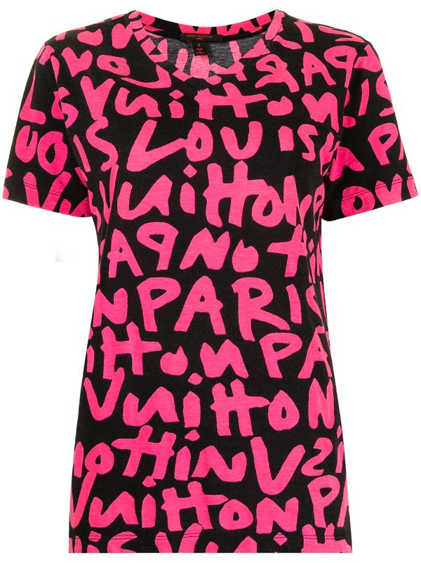 3D LV Graffiti Embroidered T-Shirt - Ready-to-Wear 1AA54K