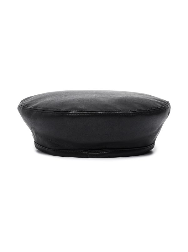 leather beret topshop