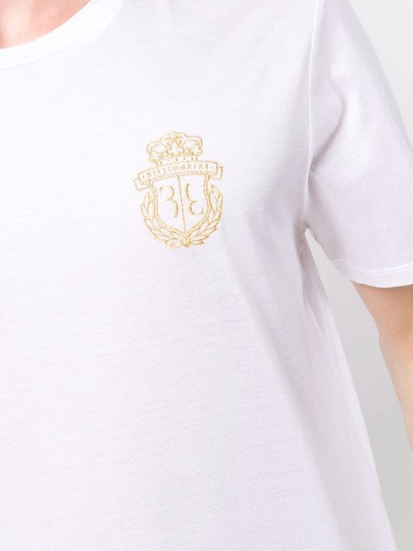 Billionaire jacquard-logo short-sleeve T-shirt - Farfetch