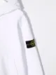 Stone Island Junior logo-patch cotton hoodie