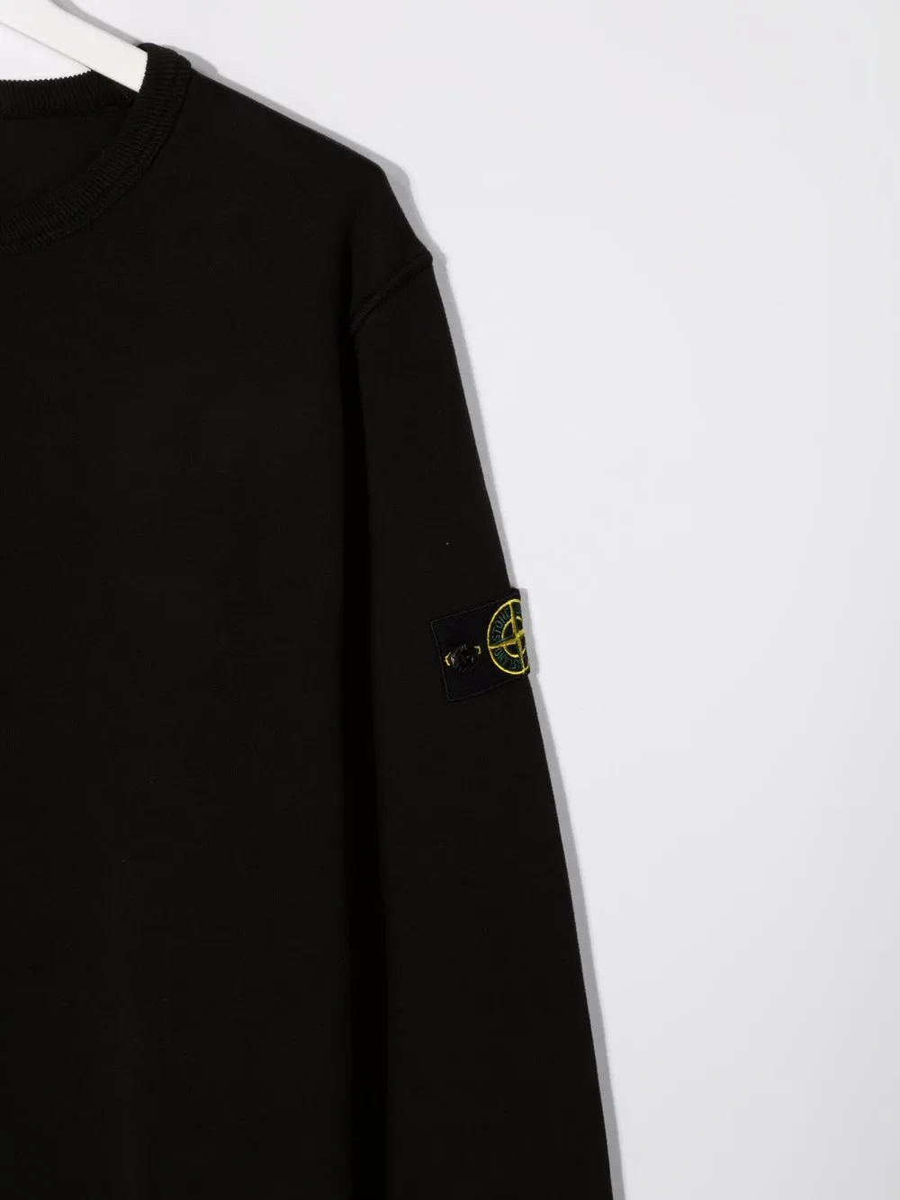 фото Stone island junior толстовка с круглым вырезом и нашивкой-логотипом