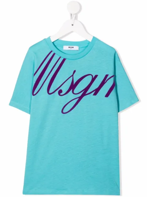 MSGM Kids logo-print cotton T-shirt