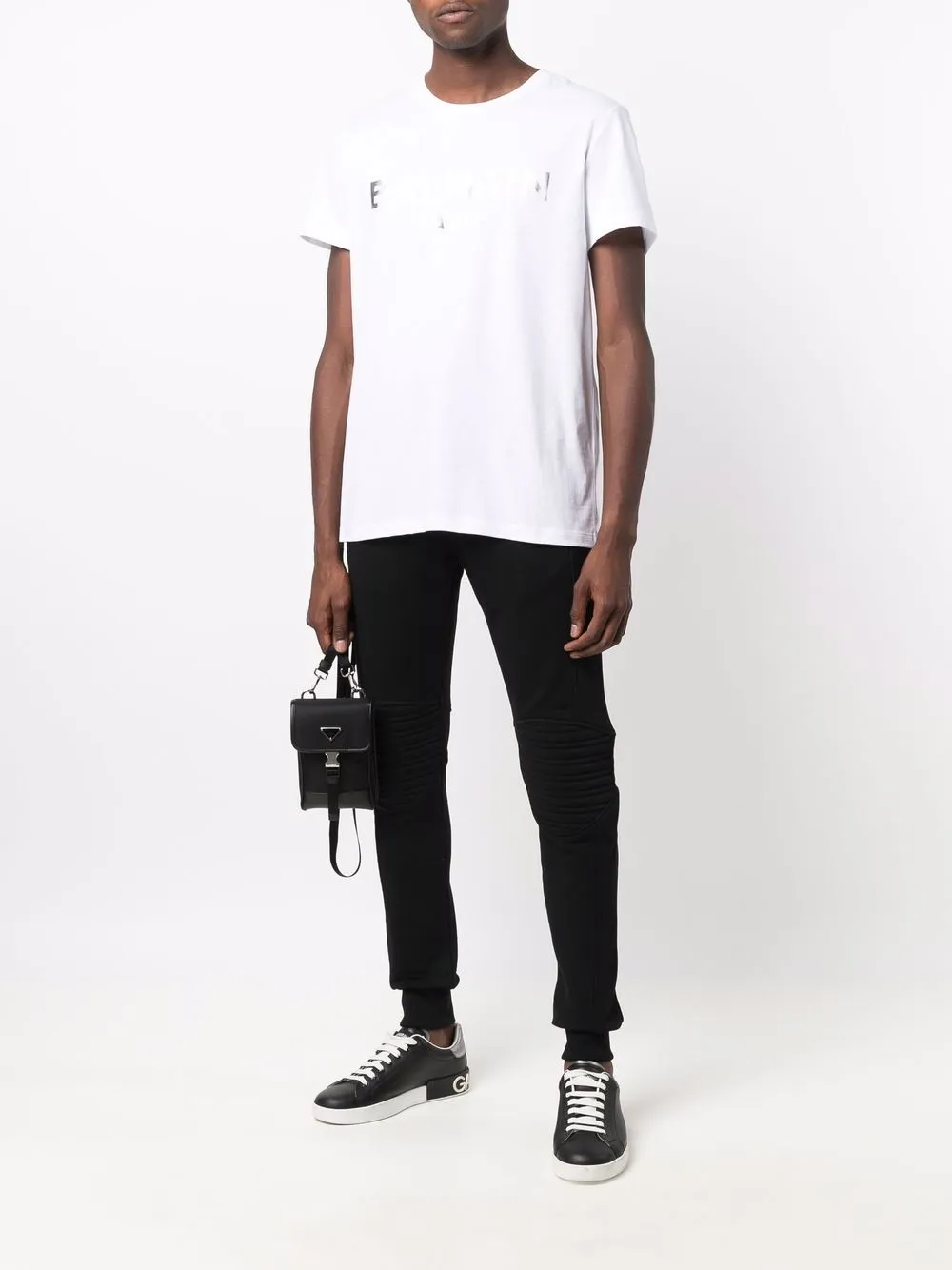 фото Balmain спортивные брюки с тисненым логотипом