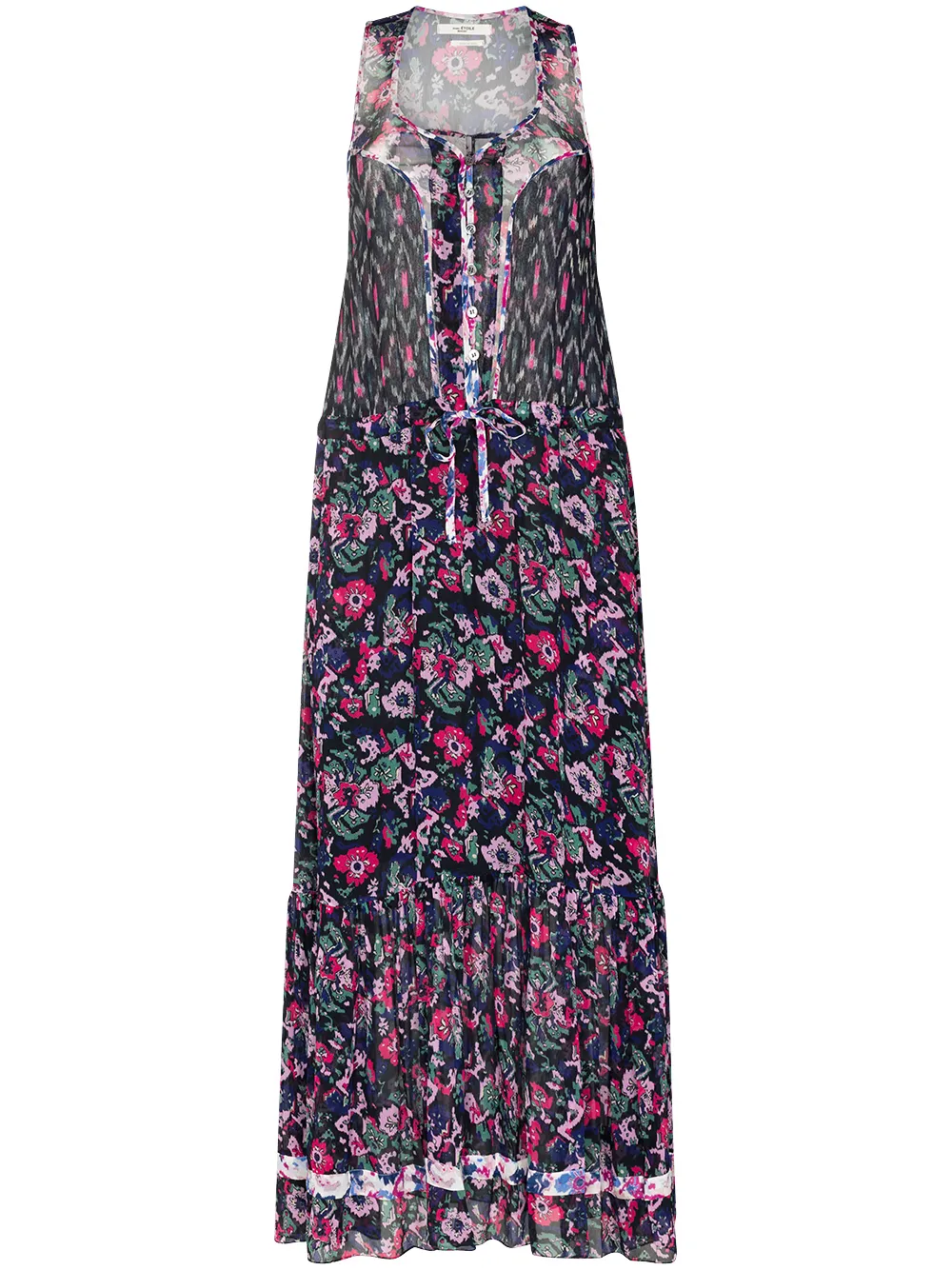 

Isabel Marant Étoile vestido Randia midi con estampado floral - Negro