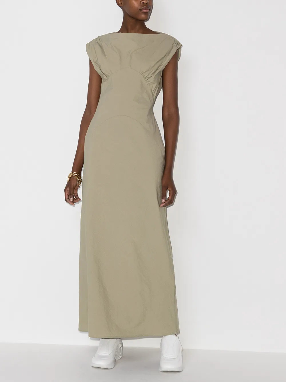 фото Paris georgia поплиновое платье raina со сборками