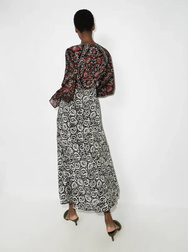 Shop Rixo Aoife paisley maxi dress with 