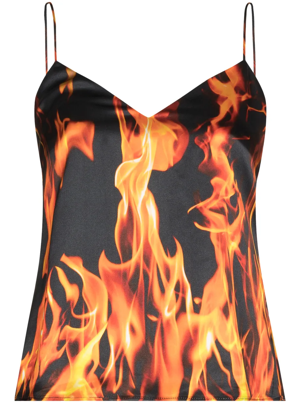 VETEMENTS fire-print Camisole Top - Farfetch