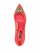 Dolce & Gabbana Scarpin de renda com placa Heart