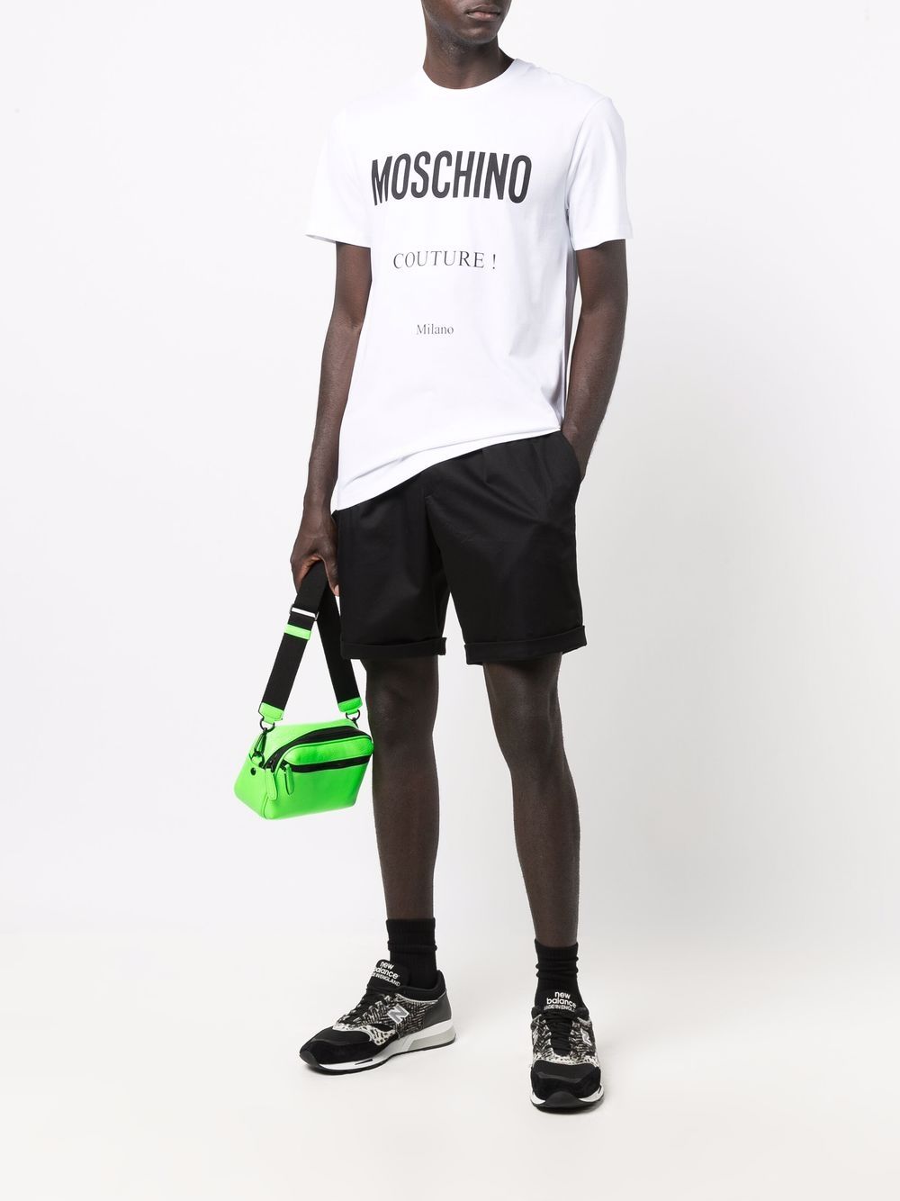 Shop Moschino Couture Logo-print T-shirt In White