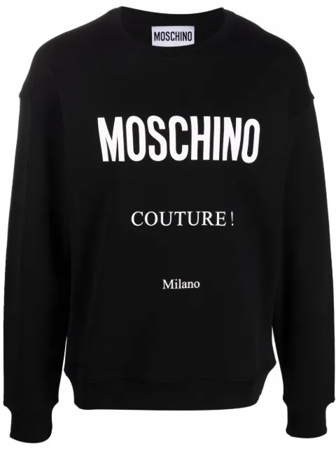 Moschino logo-print cotton sweatshirt 