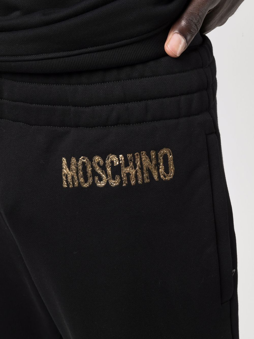 фото Moschino спортивные брюки с вышитым логотипом