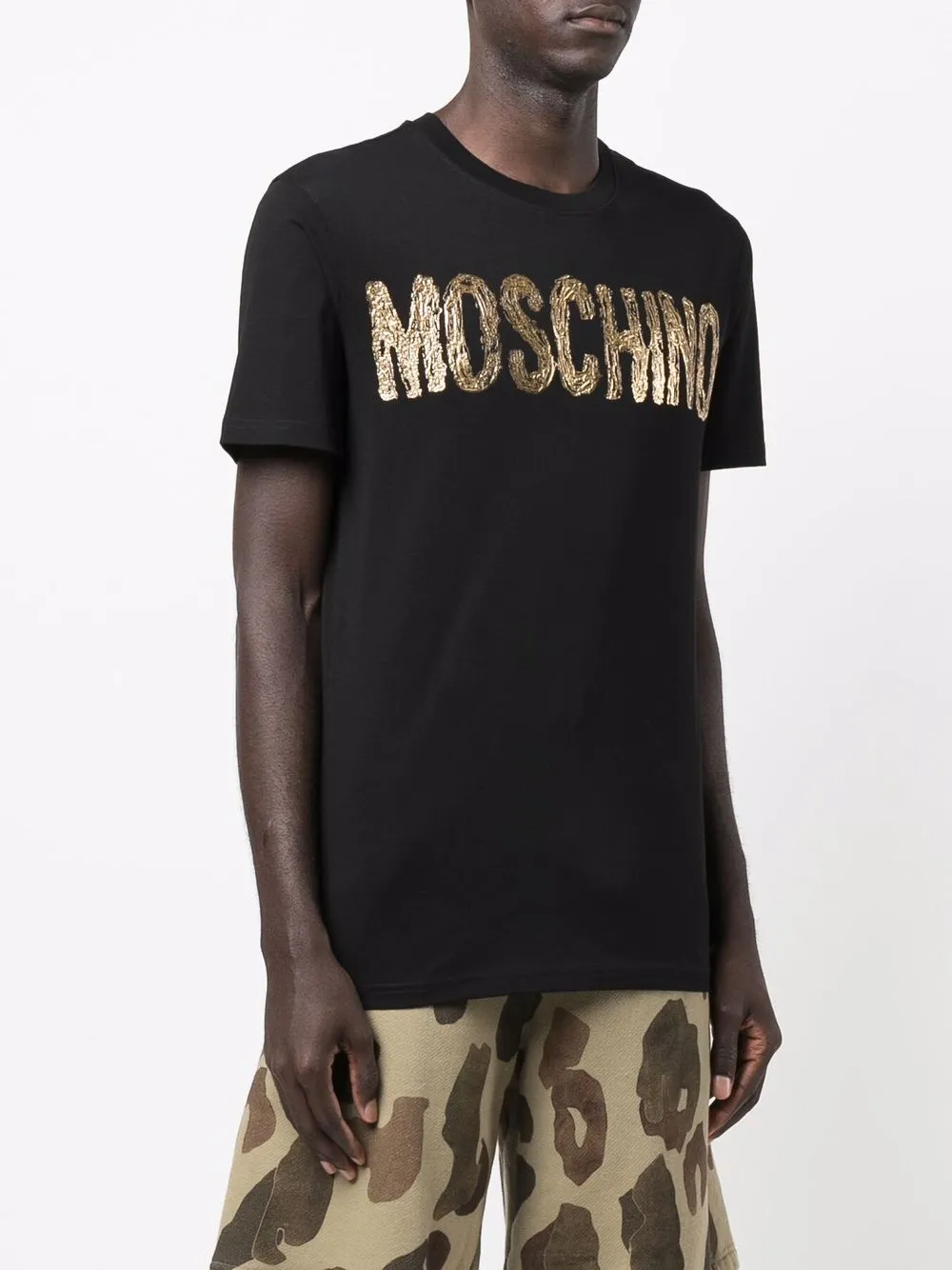 фото Moschino футболка с эффектом разбрызганной краски