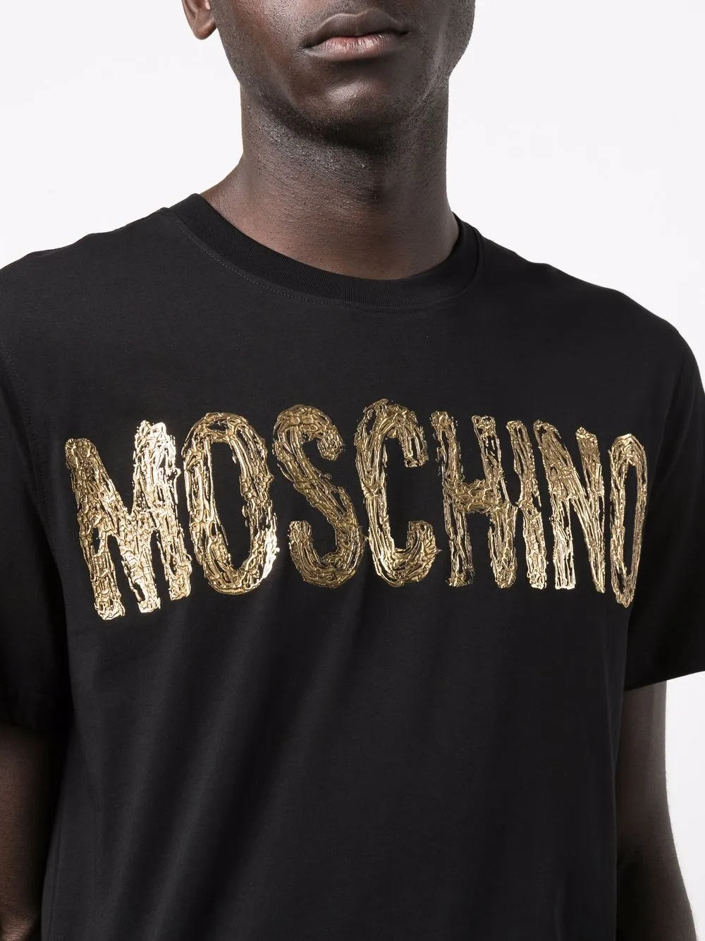 фото Moschino футболка с эффектом разбрызганной краски