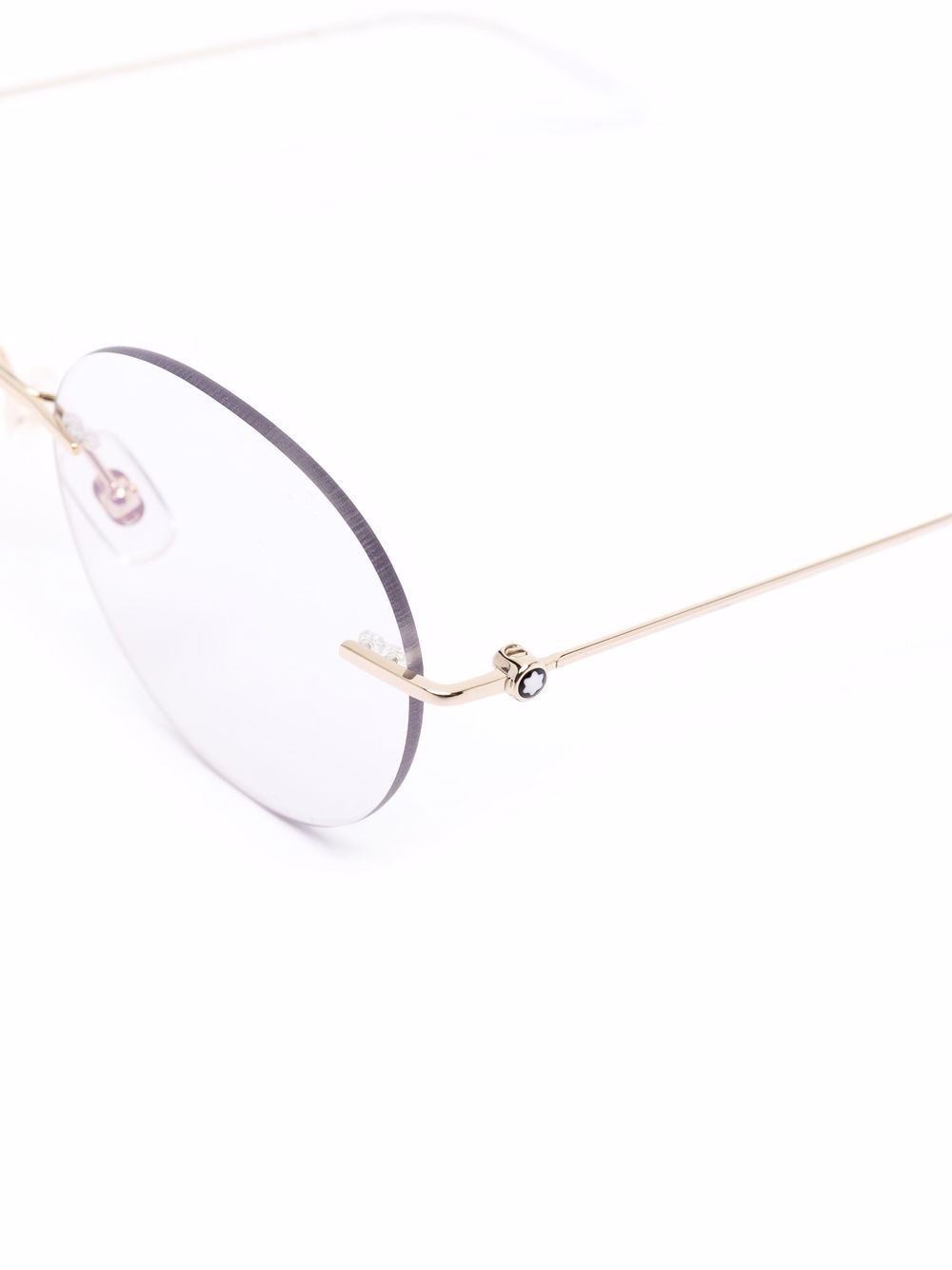 фото Montblanc round-frame rimless glasses