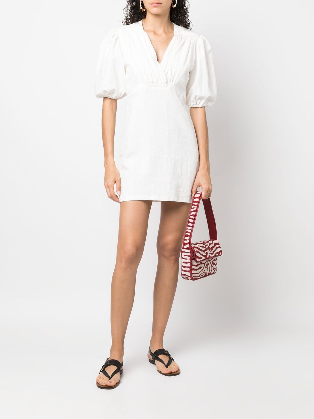 La Seine & Moi Mini-jurk met gewelfde afwerking - Wit