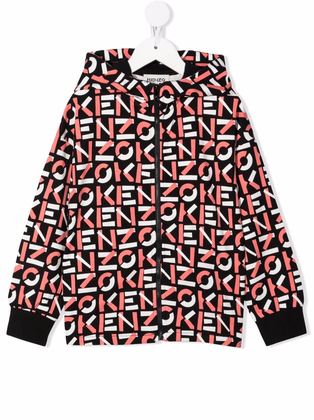 

Kenzo Kids hoodie con logo estampado - Negro