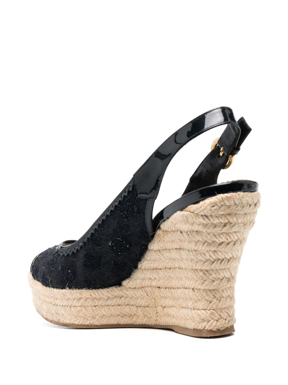 Louis Vuitton 2000s pre-owned Raffia Wedge Sandals - Farfetch